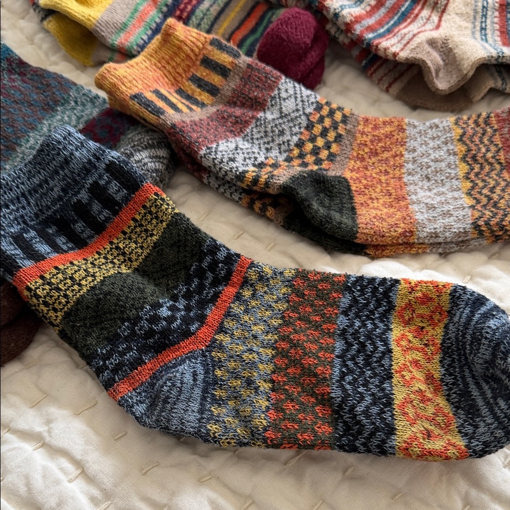 Colorful Women's Patterned Socks Set - Picture 2 of 6